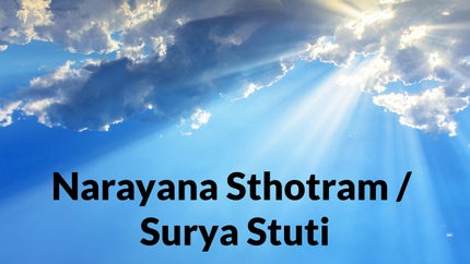 Narayana Sthotram / Surya Stuti on Bhakti TV - past program