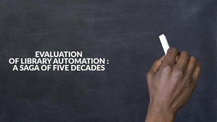 Evaluation Of Library Automation : A Saga Of Five Decades on DD Gyandarshan - past program