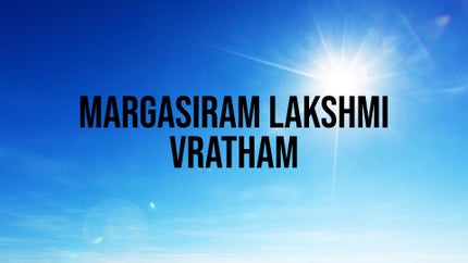Margasiram Lakshmi Vratham on CVR OM Spiritual - past program