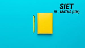SIET - III - Maths (UM) on T SAT Vidya - future program