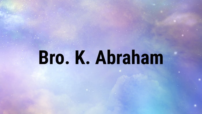 Bro. K. Abraham on JioTV