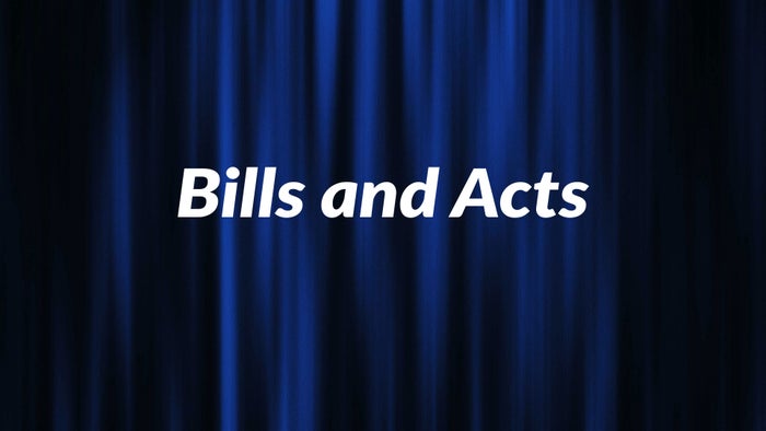 Bills And Acts on JioTV