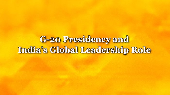 G-20 Presidency And India's Global Leadership Role on JioTV