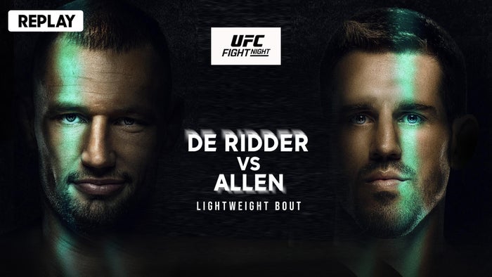 UFC Fight Night - de Ridder vs Allen on JioTV