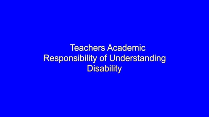Teachers Academic Responsibility Of Understanding Disability on JioTV