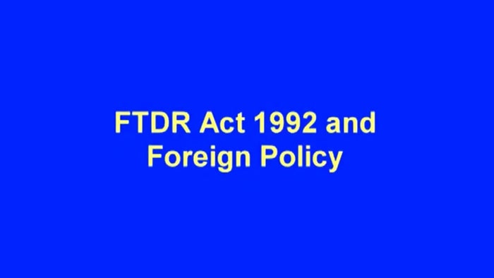 FTDR Act 1992 and Foreign Policy on JioTV