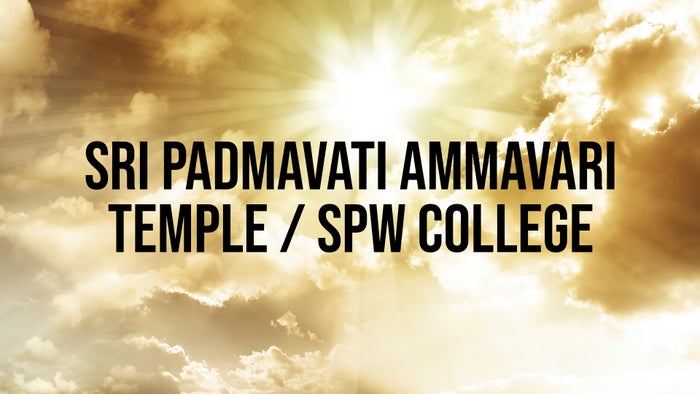 Sri padmavati ammavari Temple / Spw College on JioTV