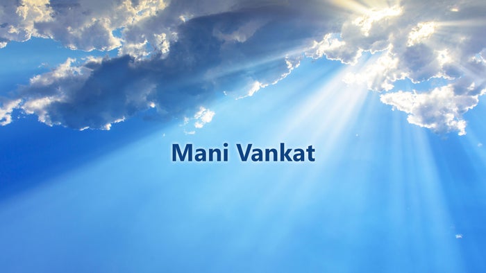 Mani Vankat on JioTV