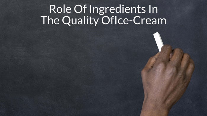 Role Of Ingredients In The Quality OfIce-Cream on JioTV