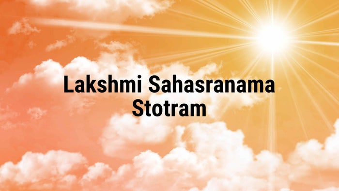 Lakshmi Sahasranama Stotram on JioTV