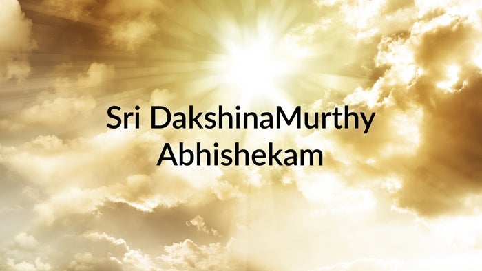 Sri DakshinaMurthy Abhishekam on JioTV