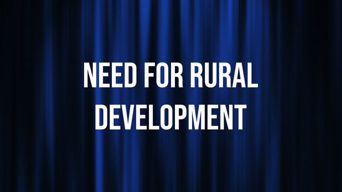 Need For Rural Development on JioTV