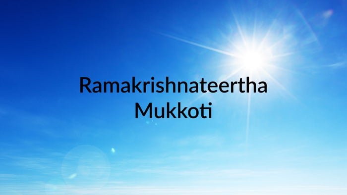 Ramakrishnateertha Mukkoti on JioTV