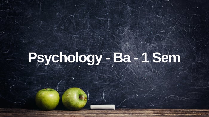 Psychology - Ba - 1 Sem on JioTV