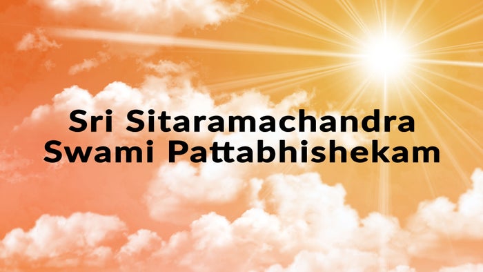Sri Sitaramachandra Swami Pattabhishekam on JioTV