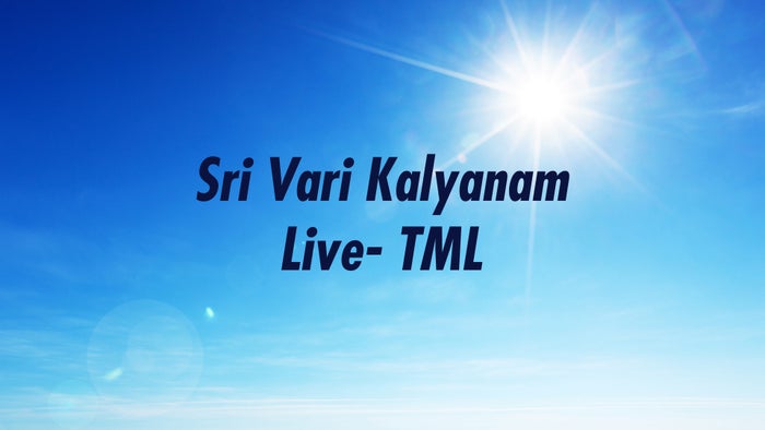 Sri Vari Kalyanam Live- TML on JioTV