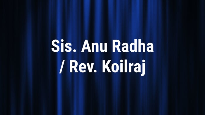 Sis. Anu Radha / Rev. Koilraj on JioTV
