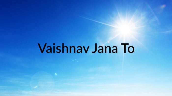 Vaishnav Jana To on JioTV