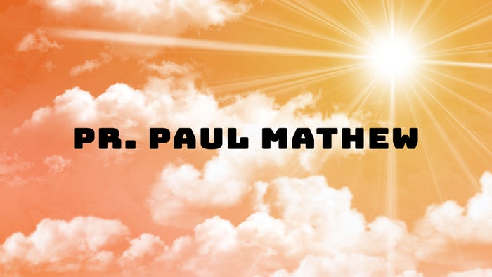 Pr. Paul Mathew on JioTV