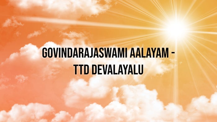 Govindarajaswami Aalayam -TTD Devalayalu on JioTV