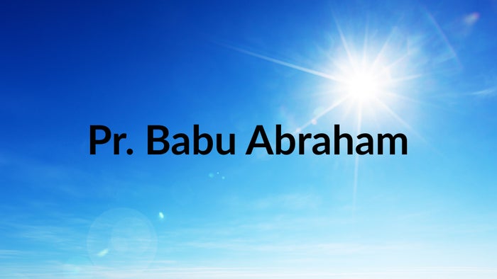 Pr. Babu Abraham on JioTV