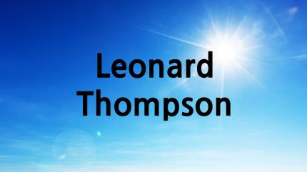 Leonard Thompson on GoodNews Channel - future program