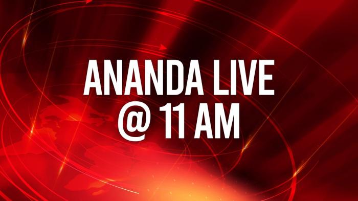 Ananda Live @ 11 Am on JioTV