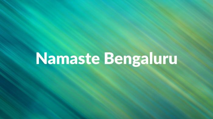 Namaste Bengaluru on JioTV