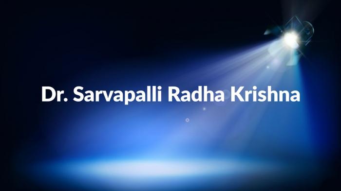 Dr. Sarvapalli Radha Krishna on JioTV