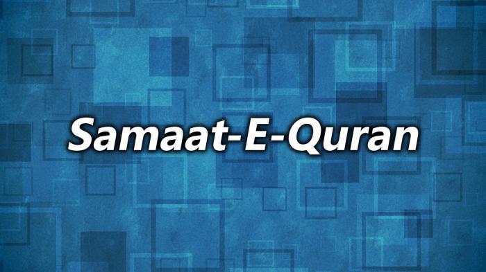 Samaat-E-Quran on JioTV