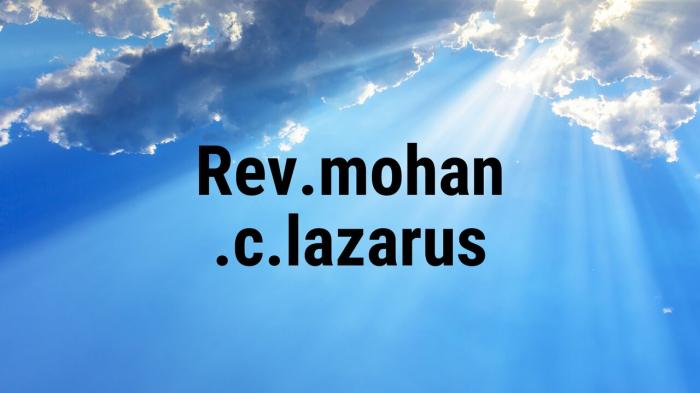 Rev.Mohan.C.Lazarus on JioTV