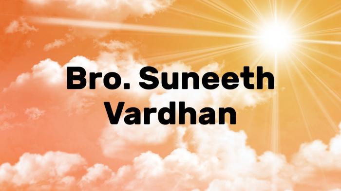 Bro. Suneeth Vardhan on JioTV