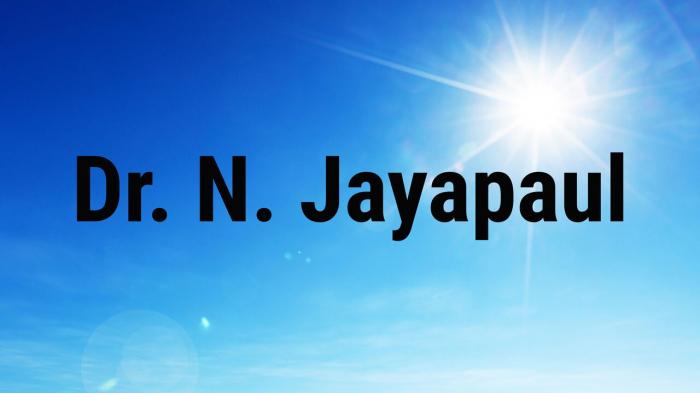 Dr. N. Jayapaul on JioTV