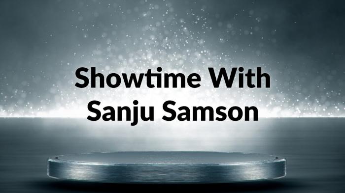 Showtime With Sanju Samson on JioTV
