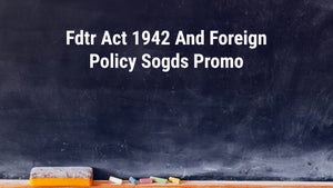 Fdtr Act 1942 And Foreign Policy Sogds Promo on DD Gyandarshan - past program