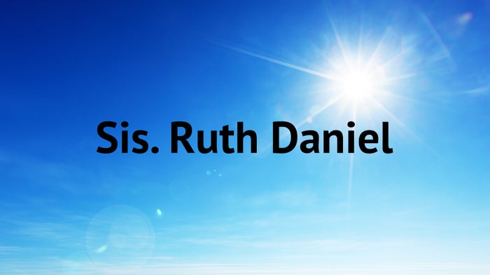 Sis. Ruth Daniel on JioTV