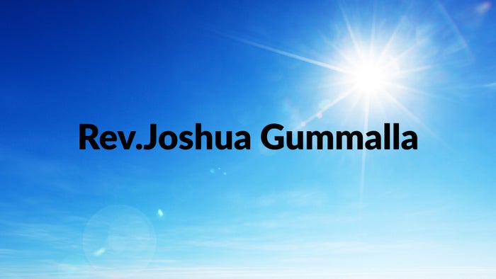 Rev.Joshua Gummalla on JioTV