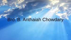 Bro. B. Anthaiah Chowdary on Aradhana TV