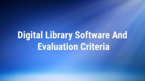 Digital Library Software And Evaluation Criteria on DD Gyandarshan - past program
