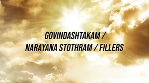 Govindashtakam / Narayana Stothram / Fillers on SVBC3 - future program