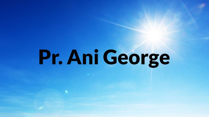 Pr. Ani George on JioTV