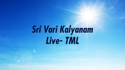 Sri Vari Kalyanam Live- TML on SVBC4