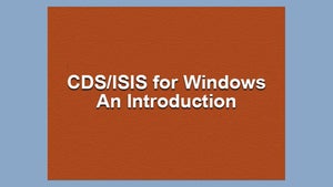 CDS/ISIS For Windows - An Introduction on DD Gyandarshan - past program