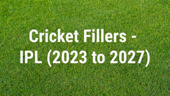 Cricket Fillers - IPL (2023 to 2027) on JioTV