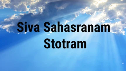 Siva Sahasranam Stotram on Hindu Dharmam
