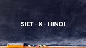 SIET - X - Hindi on T SAT Vidya - future program