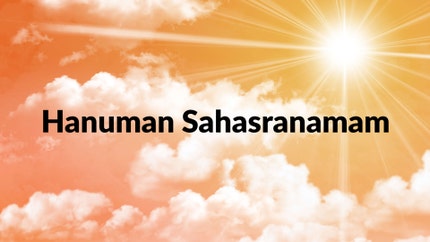Hanuman Sahasranamam on Hindu Dharmam