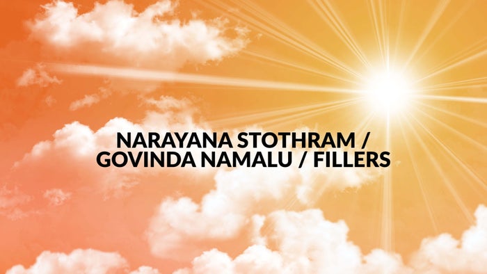 Narayana Stothram / Govinda Namalu / Fillers on JioTV