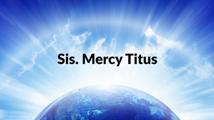 Sis. Mercy Titus on JioTV