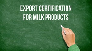 Export Certification for Milk Products on DD Gyandarshan - future program